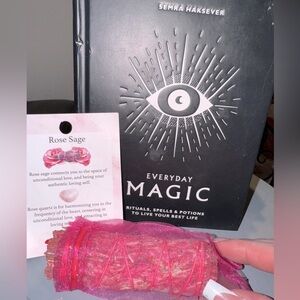 Everyday Magic: Rituals, Spells & Potions w rose sage and quartz bundle